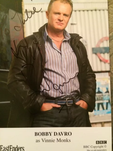 6x4 Hand Signed Photo of Eastenders Vinnie Monks - Bobby Davro