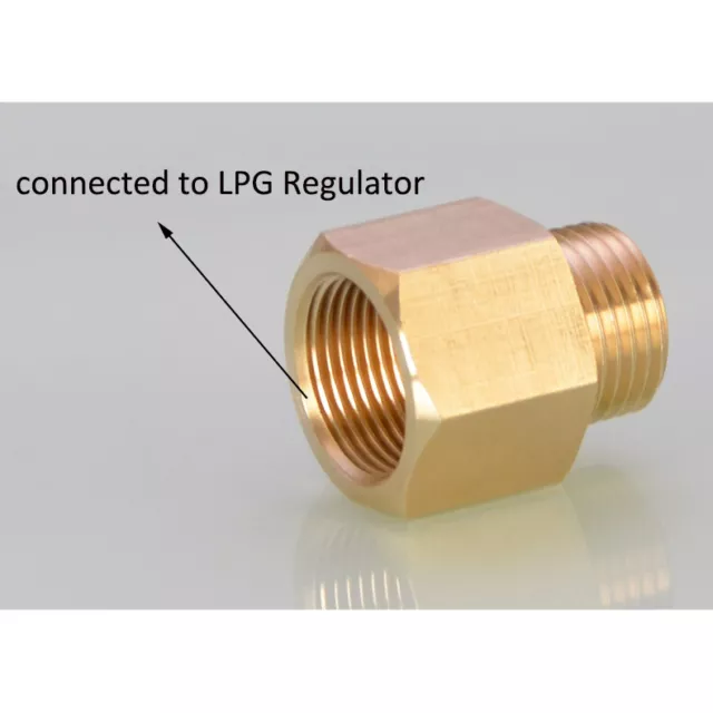 BSP Thread Brass Fitting Adapter for LPG Gas Regulator Air Fuel Pipe Connector 2