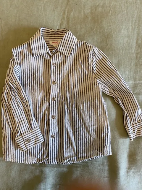 Seed Boys Linen Blend Shirt - Size 3