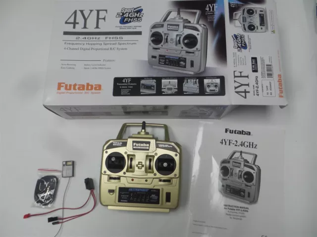 Futaba FUT01004361-3 4YF 4-Channel 2.4GHz FHSS Stick Radio System with R2004GF Futaba FUT01004361-3 4YF 4-Channel 2.4GHz FHSS Stick Radio System with R2004GF