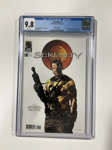 Serenity 1 CGC 9.8 Hitch Variant Cover White Pages Dark Horse Comics