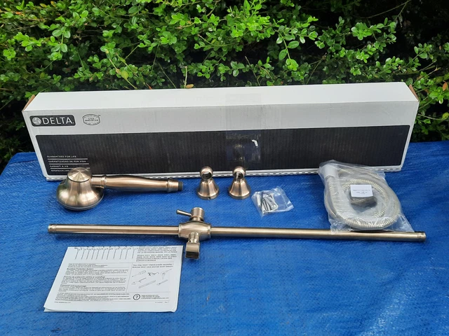 Delta 3-Spray with Slide Bar Champagne Bronze Hand Shower - New Open Box (READ)