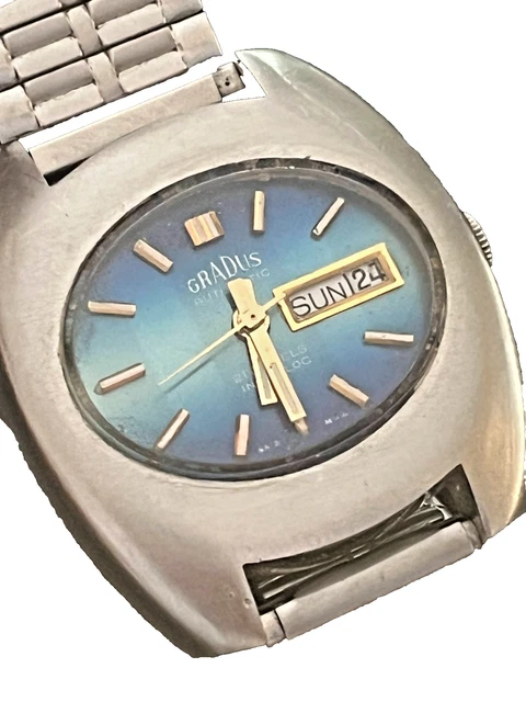 RARE MONTRE GRADUS Vintage Homme Automatique Fonctionne Mais A Reviser ...