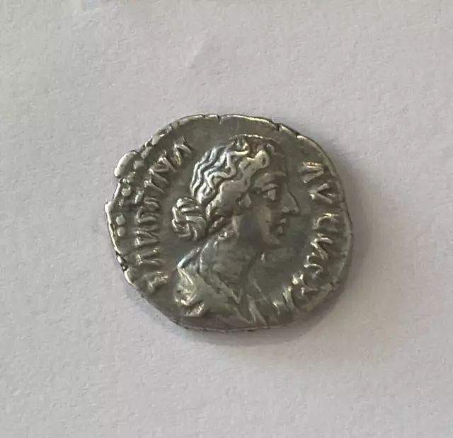 Ancient  Rome - Faustina II, Silver Denarius, Nice Grade (free postage)