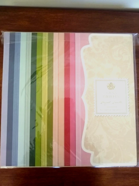 Anna Griffin PALETA PERFECTA 72 Hojas 12x12 Libro de recortes Cartas Retirado 2014 Nuevo