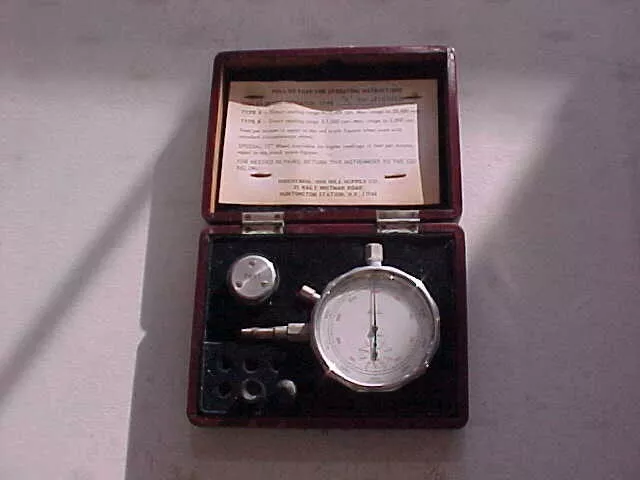 Vintage Hasler Speed Indicator Machinists Type "A" Handheld w/Original Case