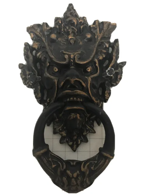 Awesome! Iron Grotesque Gargoyle Door Knocker Figure  Head Face 7+ Pounds