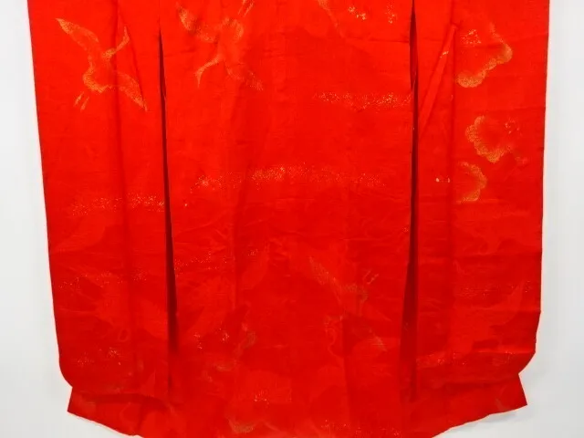 6798031: Japanese Kimono / Antique Juban For Furisode / Cranes