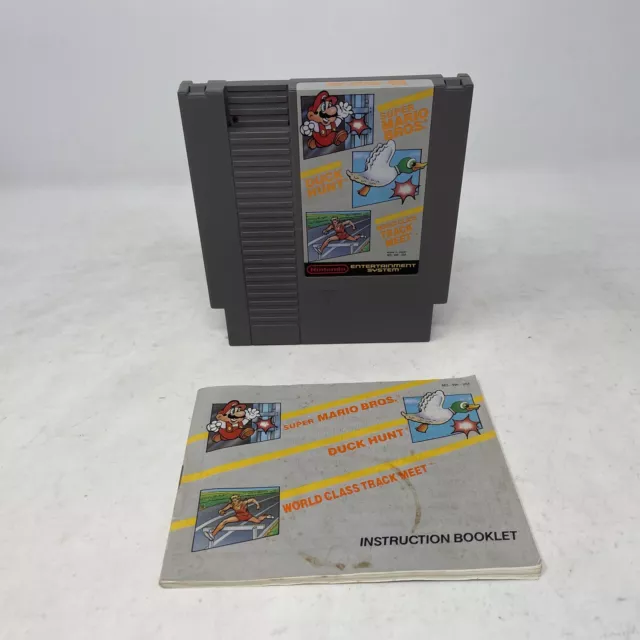 Super Mario Bros. / Duck Hunt / World Class Track Meet W/MANUAL (NES, 1988)