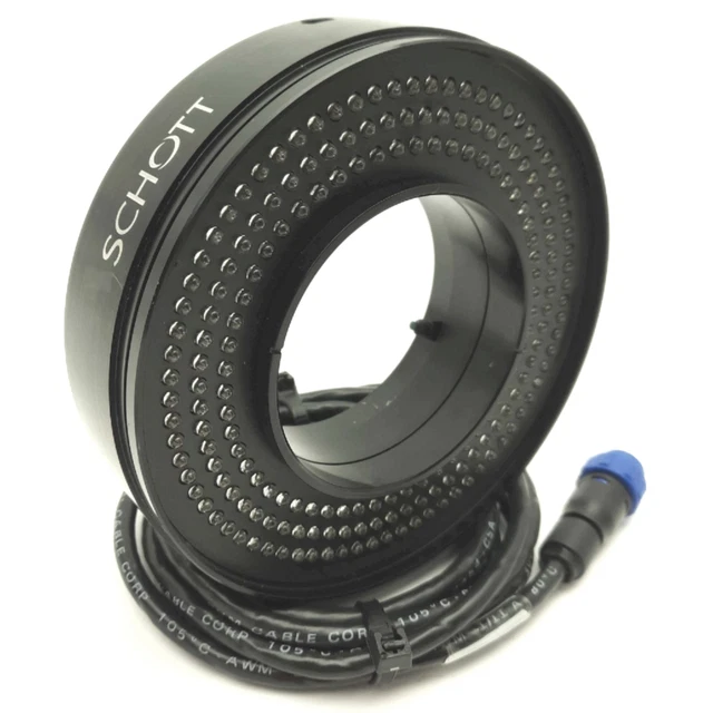 SCHOTT A25040 Machine Vision Red LED Ring Light 66mm ID 126mm OD 12VDC