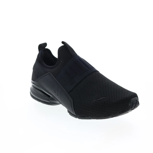 Puma Axelion Slip On Herren Schwarz Leinwand Sneaker