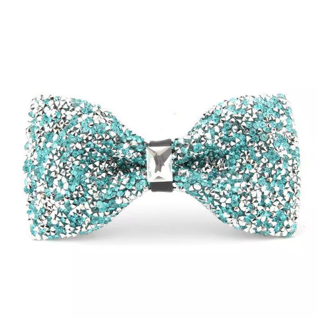 Hommes Scintillant Strass Noeud Cravate Bling Pré-noué Noeud Papillon Ajustable,