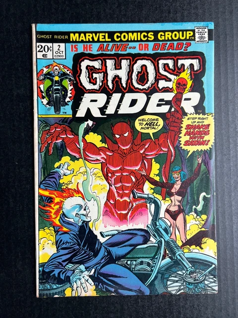 GHOST RIDER #2 October 1973 Satan Marvel Comics Son of Satan 2nd Cameo