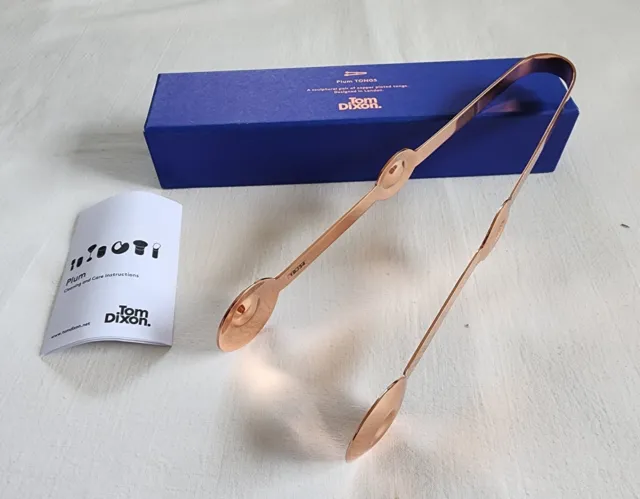 Tom Dixon PMTN07 Copper Plated Plum Cocktail Tongs New In Box