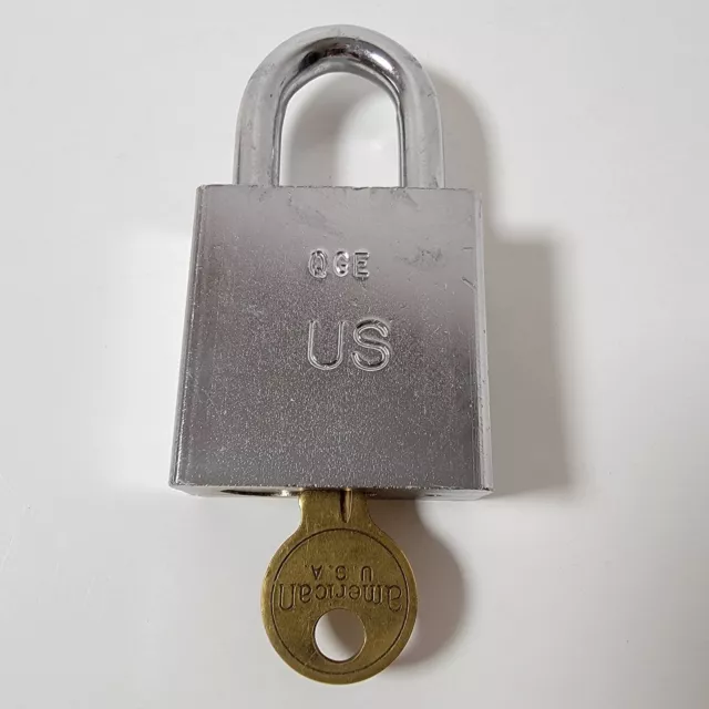 Vintage American Series 200 Padlock Marked QGE US Excellent Pre-owned Condition