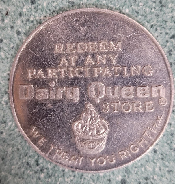 Vintage DAIRY QUEEN Token Free Sundae 40¢ Off Royal Treat Coin Advertising