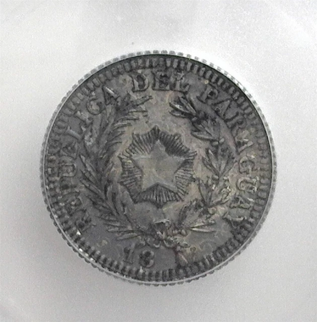 Paraguay 18Xx Silver 20C On Argentina 20C Icg Ms60 Details Paraguay Pattern Die*