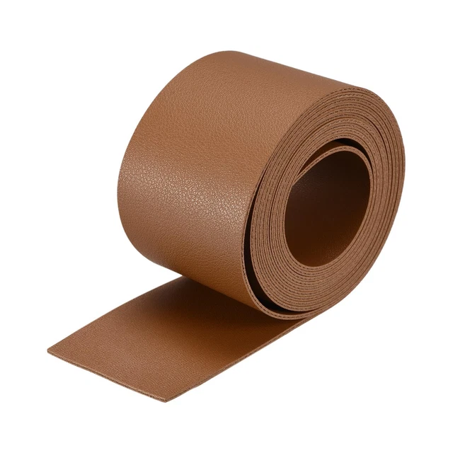 Imitación Cuero Tira Cuero Correa Doble Cara 200cm x 5cm Claro Marrón para DIY