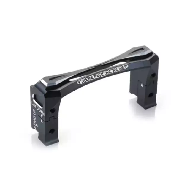 Overdose Aluminum 2-Way Layout Servo Mount Black For Drift GALM Vacula II Divall