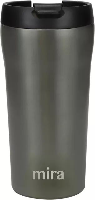 16oz Stainless Steel Insulated Travel Mug with lid Car Cup for Coffee & Tea Gray