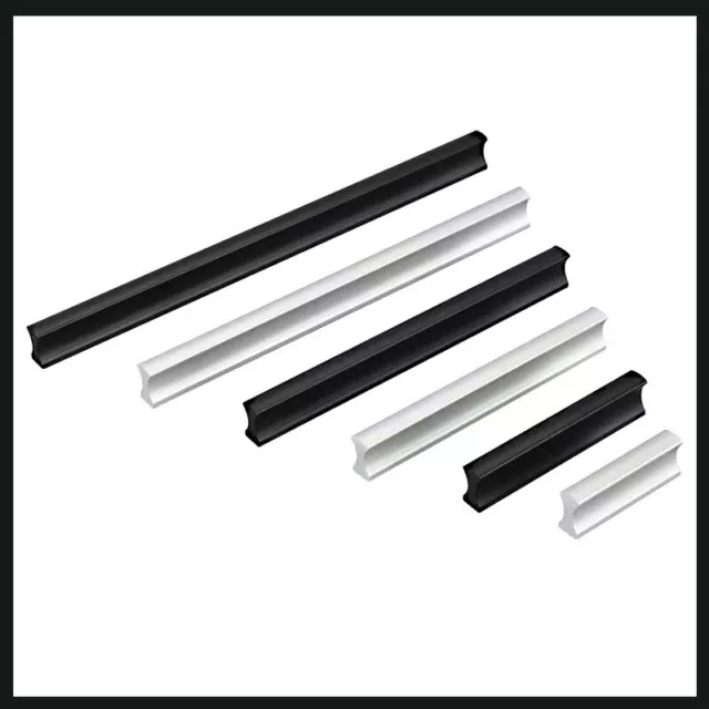 Drawer Pull Handles Flat Cabinet Cupboard Handles For Kitchen Drawers Doors