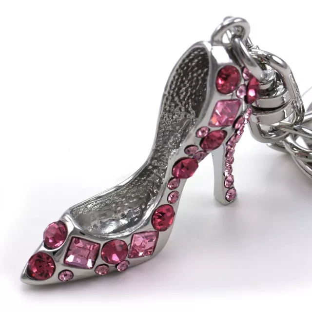 NEW Pink Sexy Stiletto High Heels Shoes Gift Women Lady Keychain Key Ring Charm