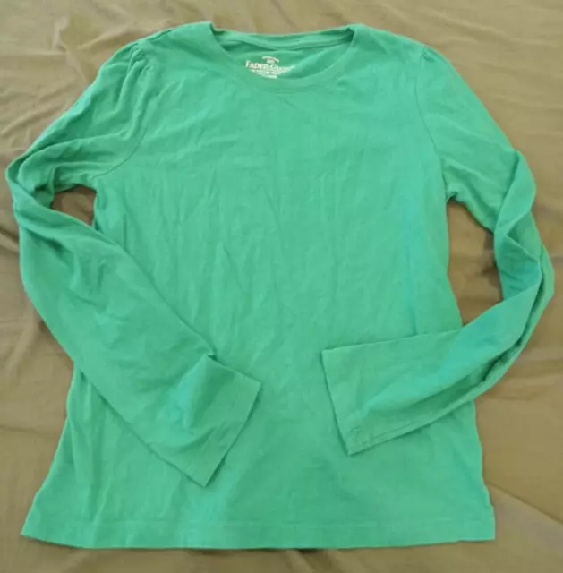 FADED GLORY BOY'S Size XL 14-16 Green Long Sleeve T-Shirt T1 $5.24 ...