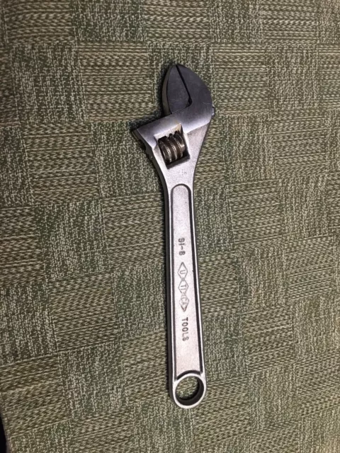 Utica Tools 8” Adjustable Wrench No. 91-8 Forged Alloy Steel USA 3 Diamond VGC