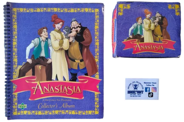 Album vide et paquets de cartes en boite Anastasia Upper Deck 1998