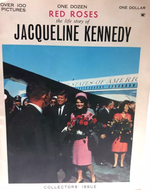 ONE DOZEN RED Roses the Life Story of Jacqueline Kennedy Magazine 1964 ...