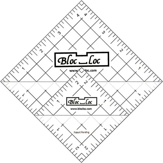 "Juego de reglas de triángulo de acrílico medio cuadrado #6, 2,5"" y 4,5"