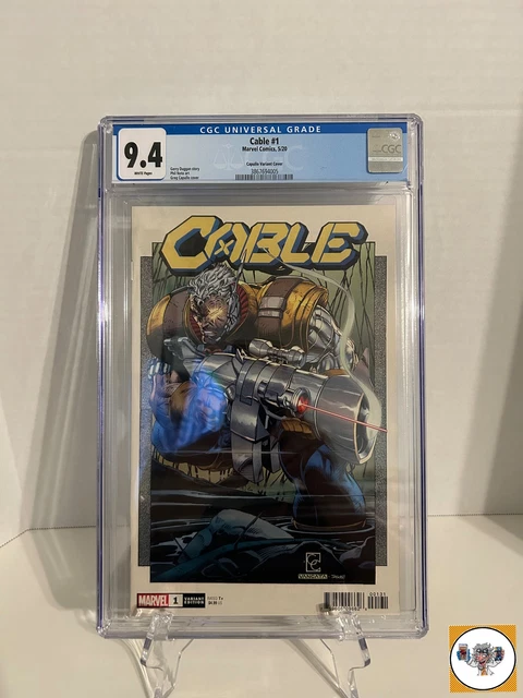 Cable #1, Marvel Comics 5/20, White Pages, CGC 9.4, Capullo Variant Cover