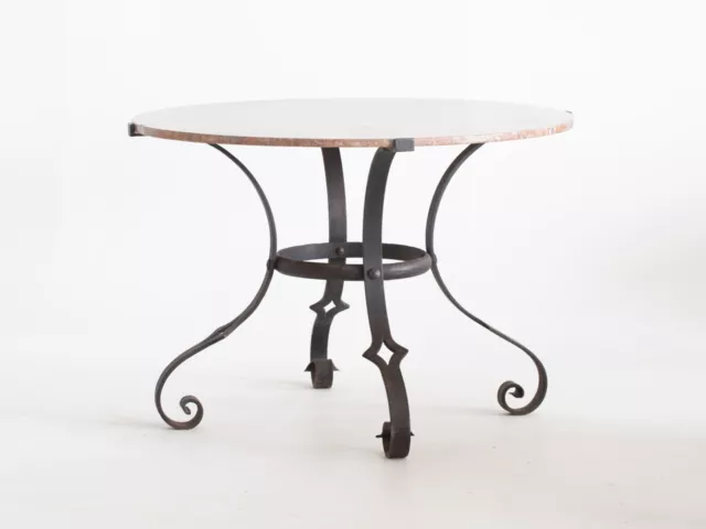 Mid Century Marble & Iron Centre Table, French c. 1950s