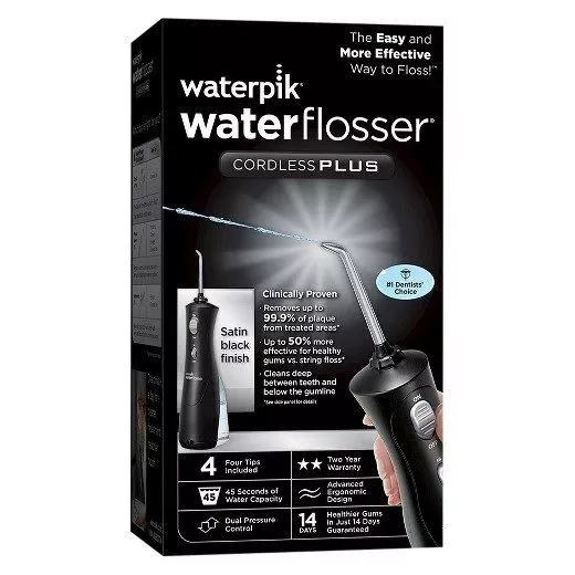 Waterpik WP462 Black Ultra Cordless Plus Water Flosser