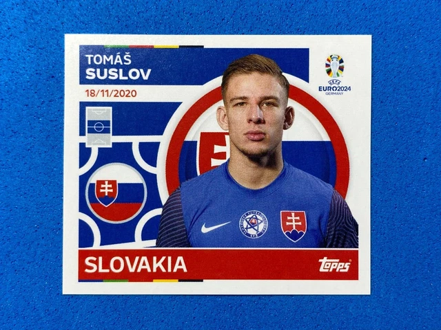 Autocollant TOPPS EURO 2024 - Tomas Suslov (Slovaquie) - Player To Watch - Édition FOIL