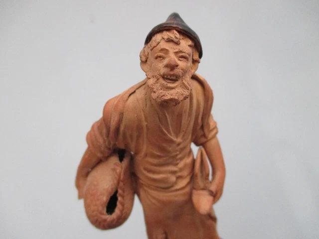 Ancienne sculpture Terre Cuite ITALIE  SANTON petit métier cordonnier  crèche