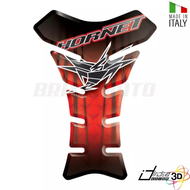 Paraserbatoio Adesivo Resinato Rosso Nero Fits Per Honda Hornet Cb 600 900