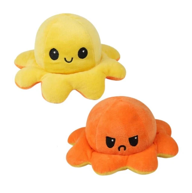 NEW OFFICIAL 8& Reversible Mood Colour Changing Octopus Plush Soft Toys ...