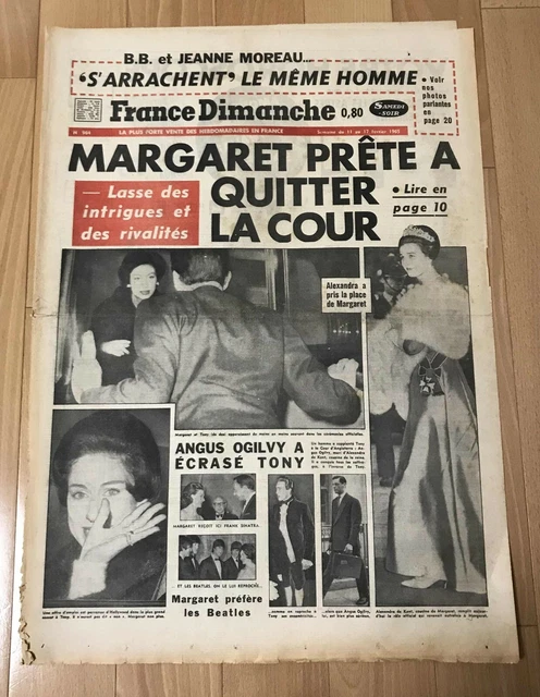 ►France Dimanche 964 / 1965 - Margaret - Sarapo - Bardot - Josephine Baker