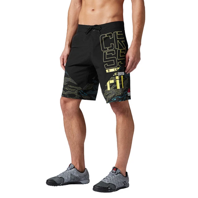 REEBOK CORDURA Board Short Men's training shorts Black Fitness 42,19 - PicClick FR