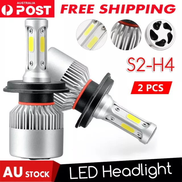 H4 9003 2000w 300000lm led headlight kit lamp bulbs globes high low beam upgrade