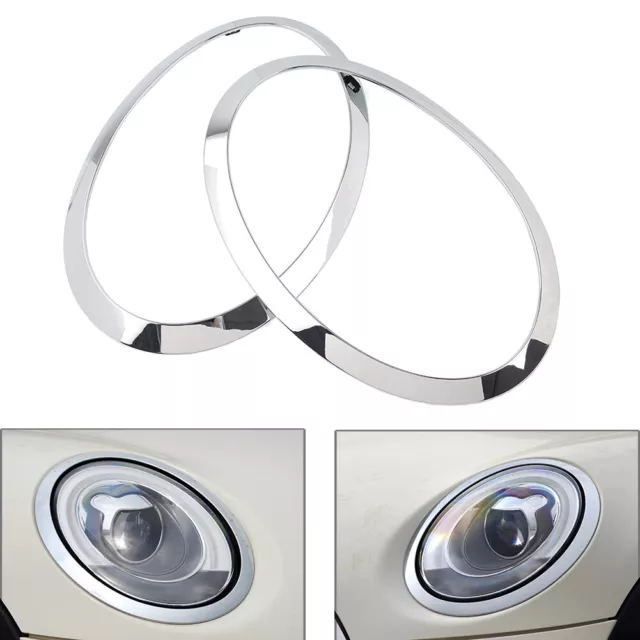 Headlight Bezel Ring Trim Cover For BMW Mini Cooper F55 F56 F57