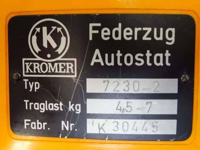 Kromer Balancer Federzug Autostat 7230-2 4.5-7Kg 2m 3