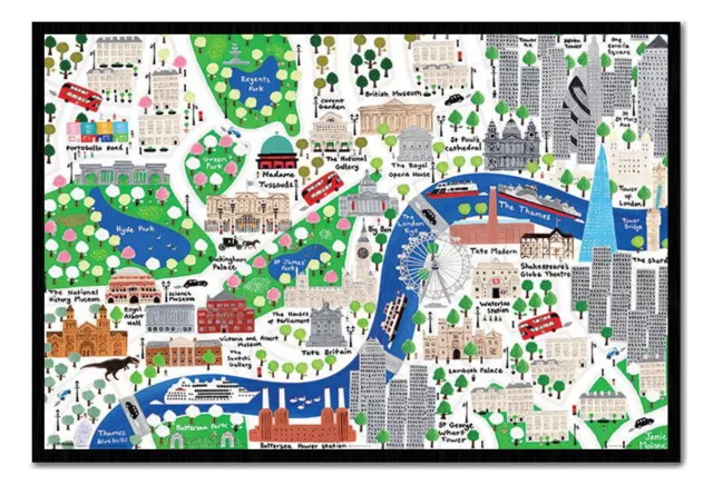 89184 Jamie Malone London Map Wall Print Poster Plakat