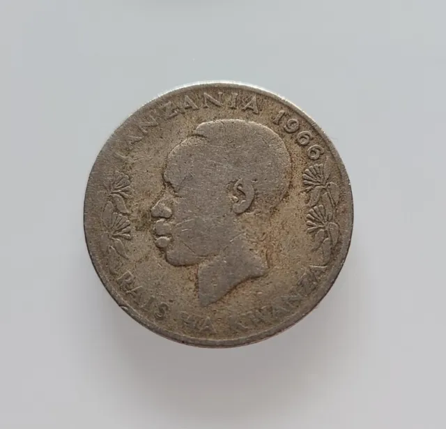 1966 Tanzania 1 Shilingi - Old Antique Coin