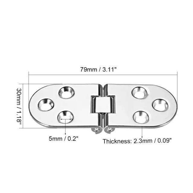 Bisagra plegable mesa máquina coser 1 pieza, Aleación zinc Acabado cromado 2