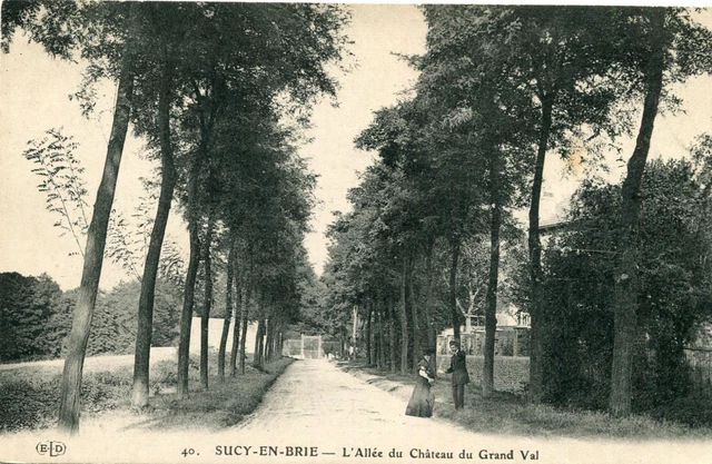 Carte SUCY EN BRIE L'allée du Château du Grand Val