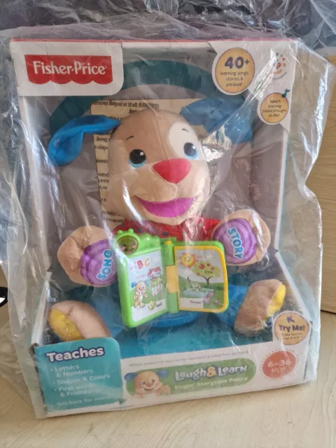 Fisher Price Lachen & Lernen Singen Storytime Welpe Plüschtier Lernspielzeug - NEU.