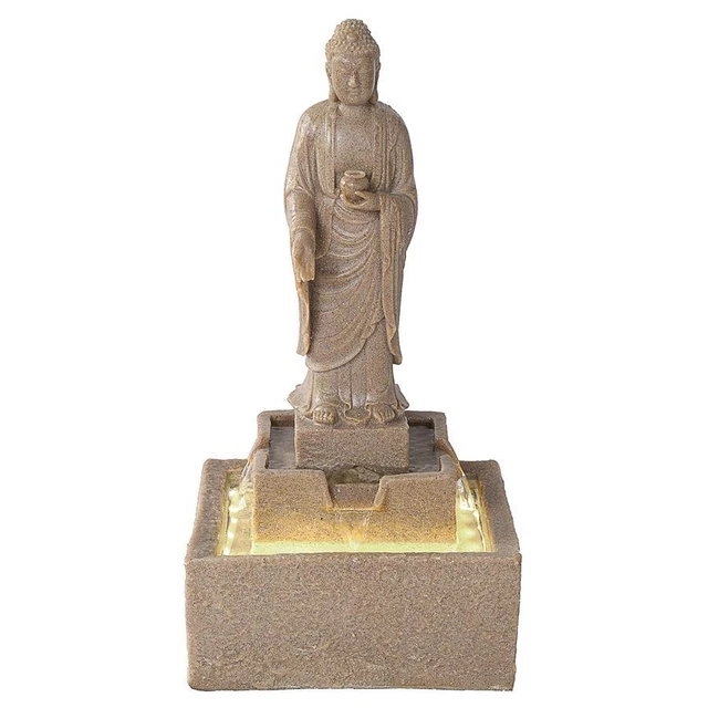 Design Toscano Earth Witness Buddha Illuminated Garden Fountain: Medium
