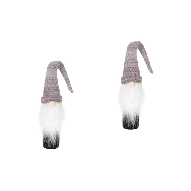 2x Gnomes svedese Tomte Bottiglia di Vino Copre Sacchetti Regalo di natale